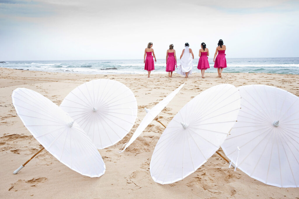 bride on Noosa beach wedding